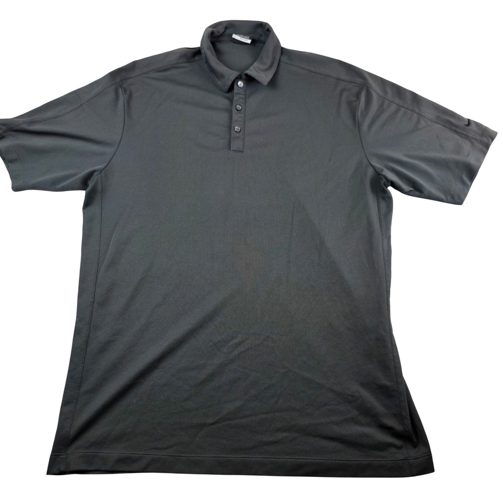 Nike Golf XL Dri-FIT Performance Polo Shirt Mens Training Activewear Black Grey